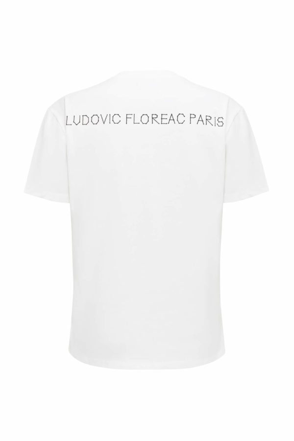 Футболка из хлопка, вышивка Ludovic Floreac Paris