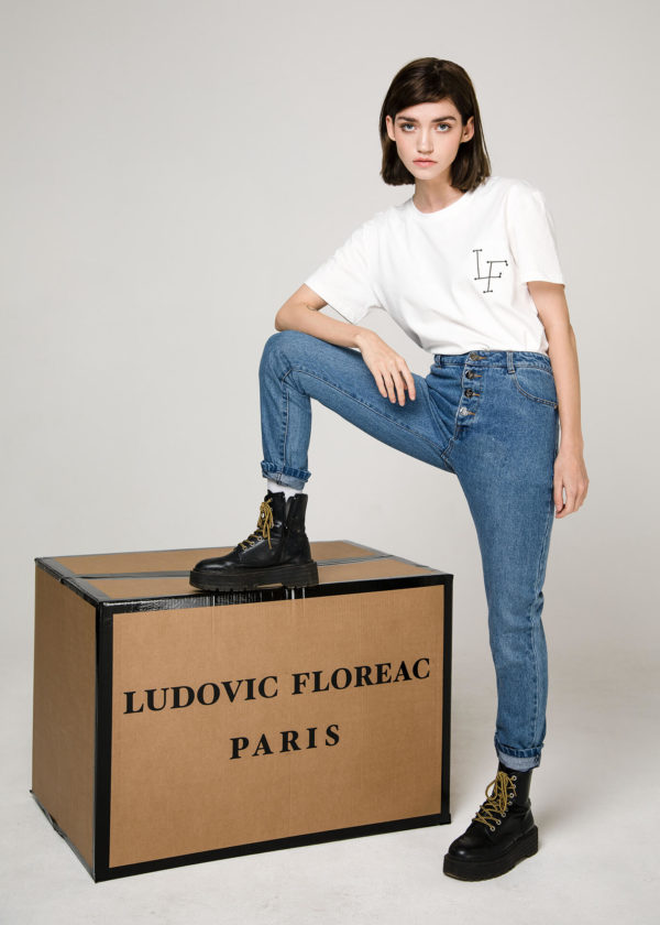 Футболка из хлопка, вышивка Ludovic Floreac Paris